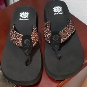 Yellow Box flip flops